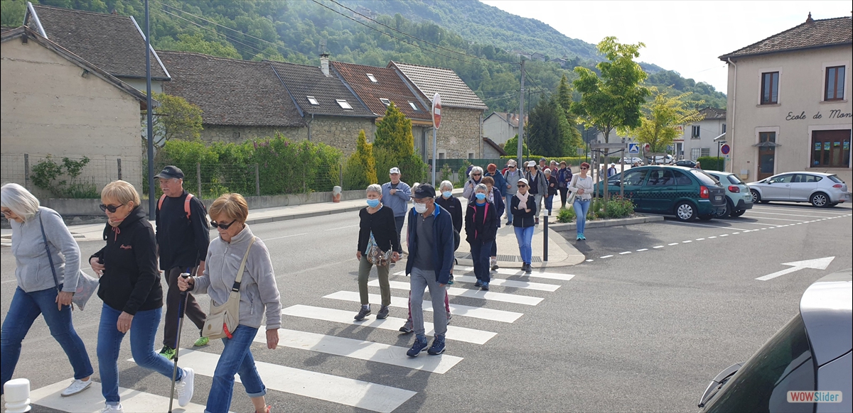 Départ de la marche
